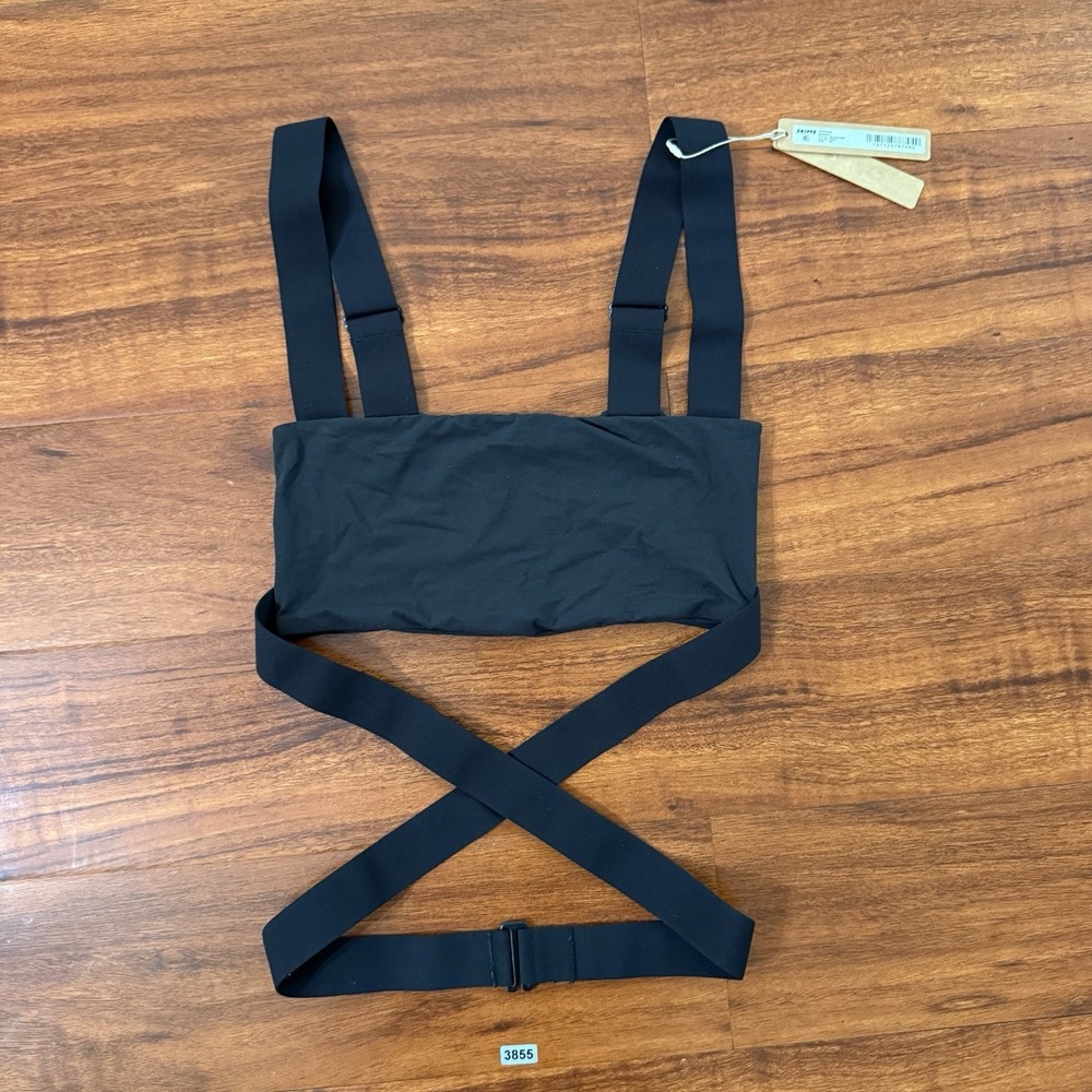 SKIMS Fits Everybody Wrapping Bandeau Onyx Black Size XS NWT